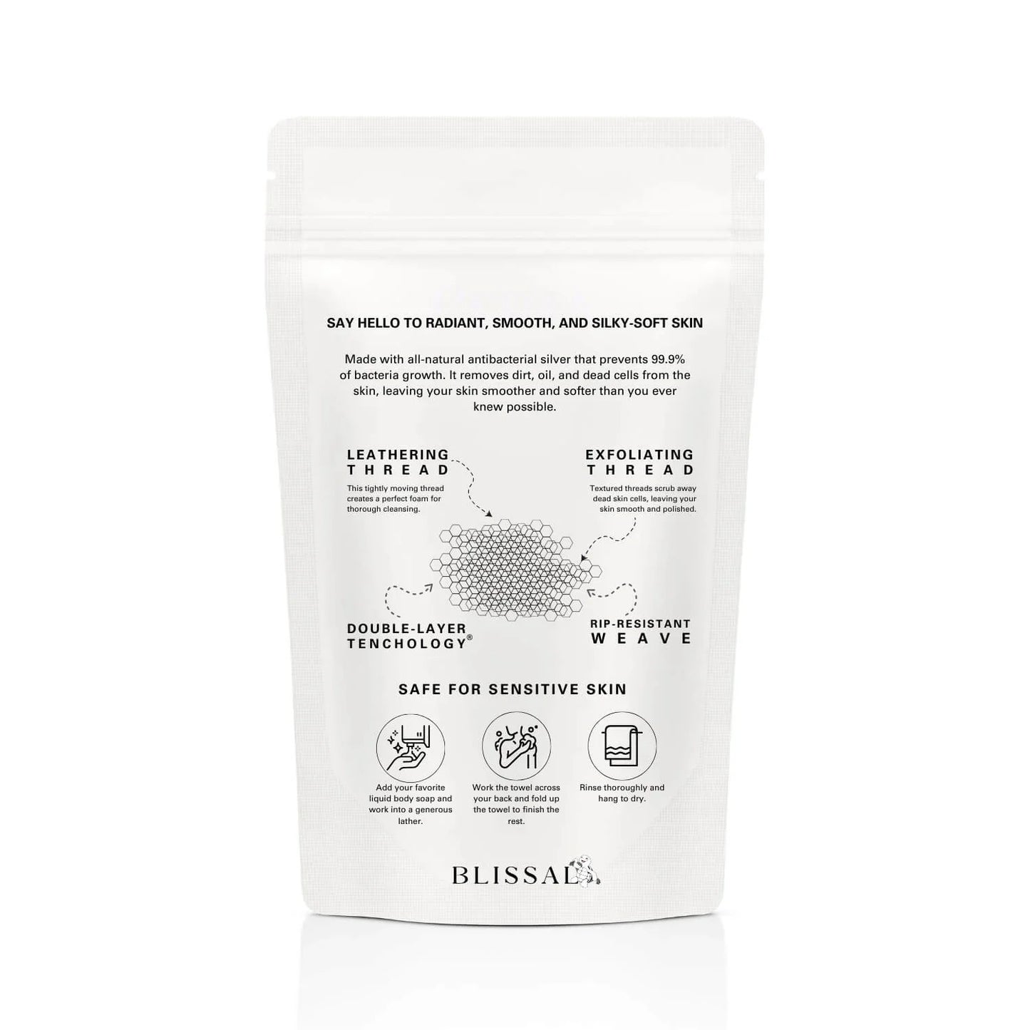 Toalha de Banho Esfoliante Antibacteriana - Blissal™