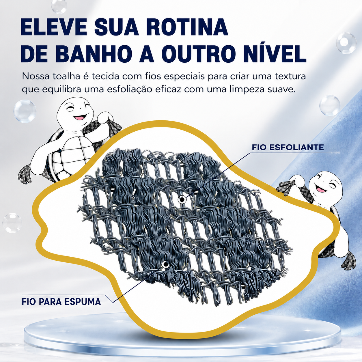 Toalha de Banho Esfoliante Antibacteriana - Blissal™